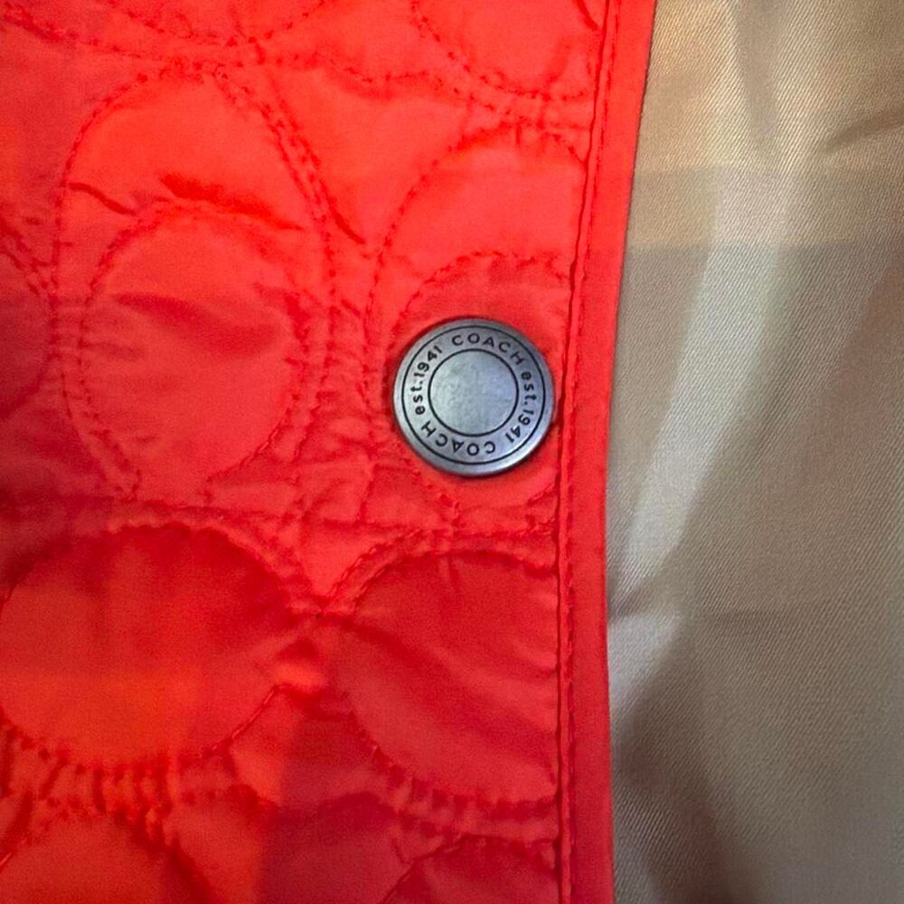 Coach Women's Orange and Red Jacket - Picture 3 of 6